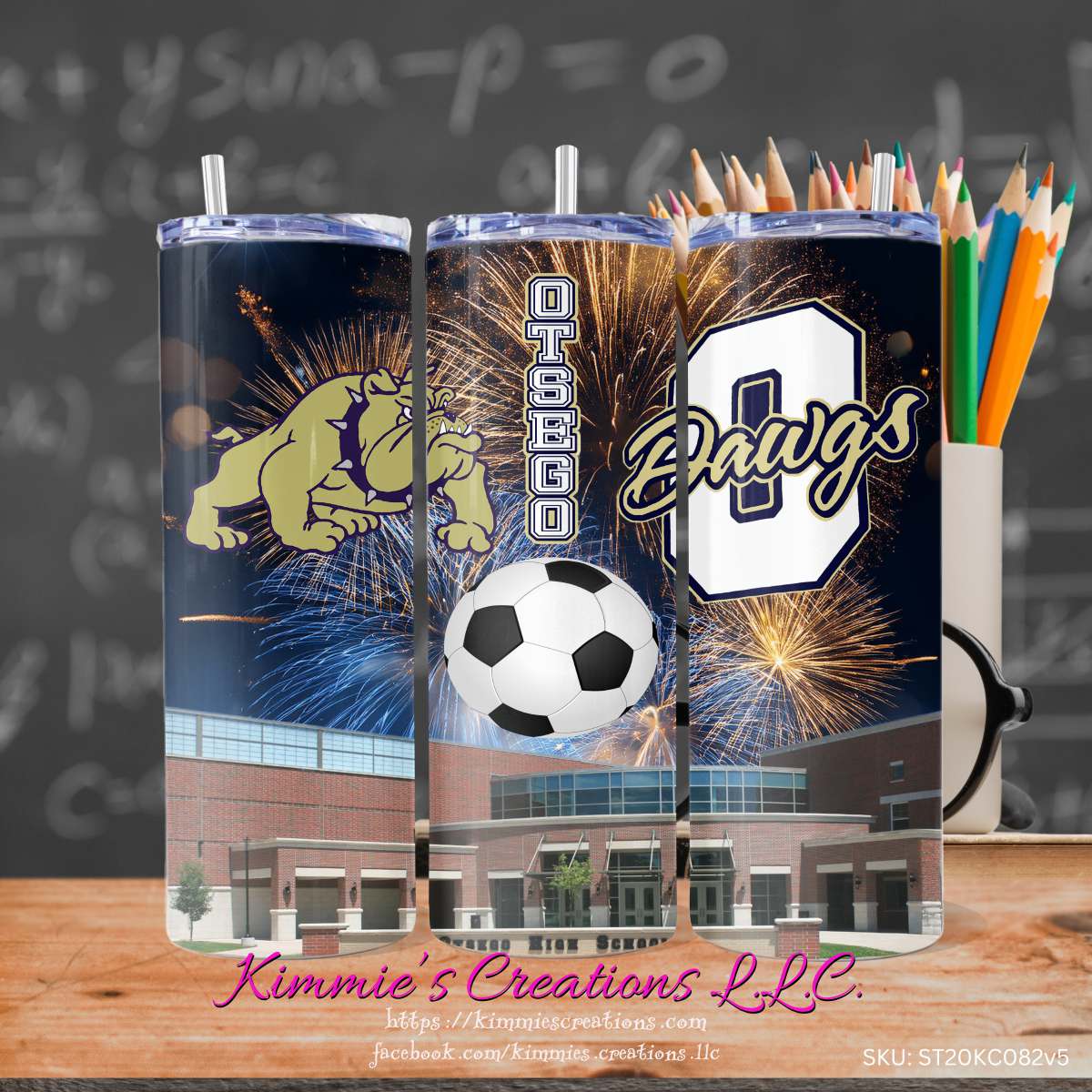 Otsego High School designs on a Skinny Tumbler