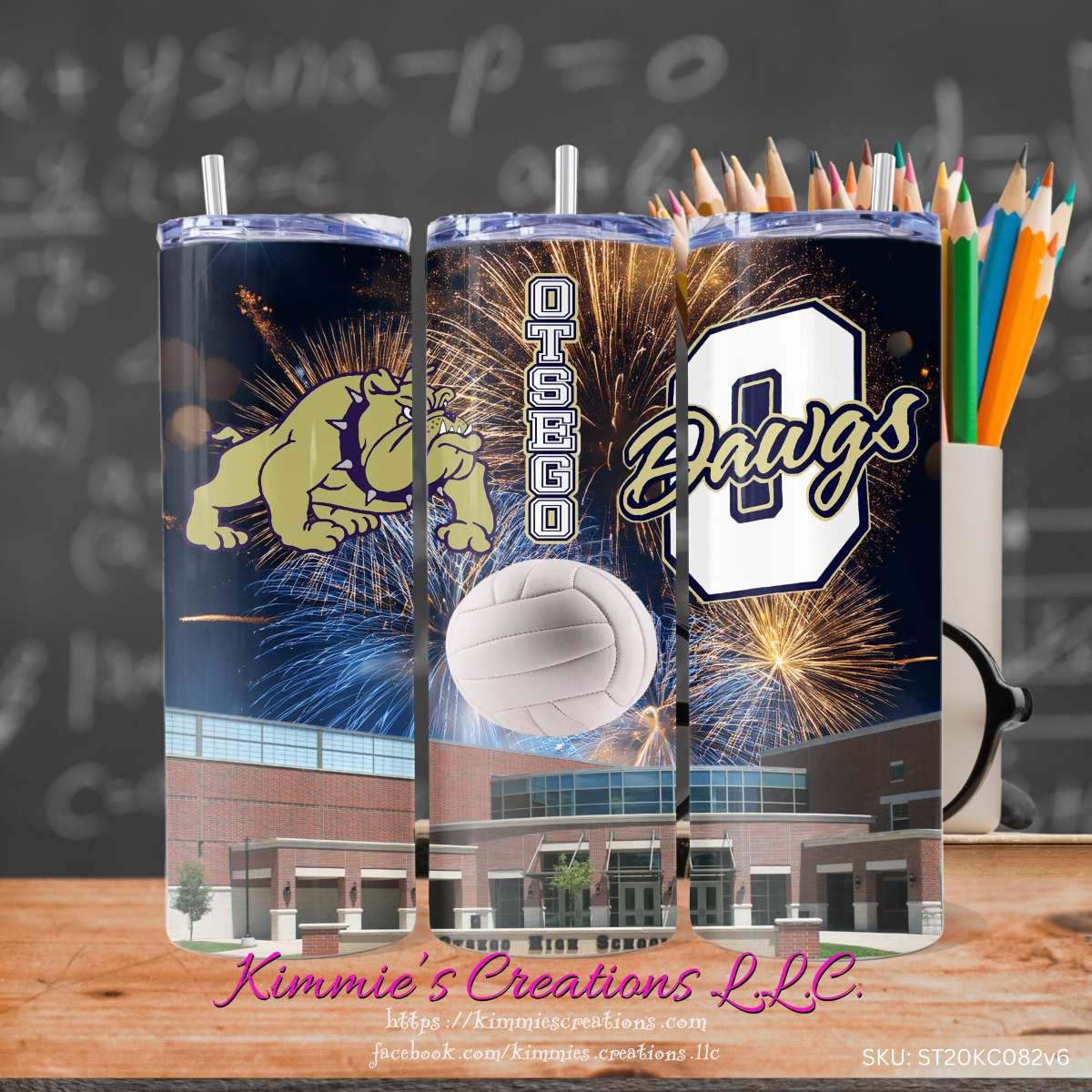 Otsego High School designs on a Skinny Tumbler