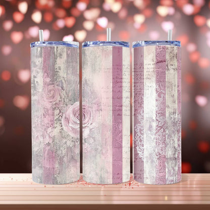 Vintage Romantic Pattern Skinny Tumbler Collection - 02 / Standard - skinny tumbler