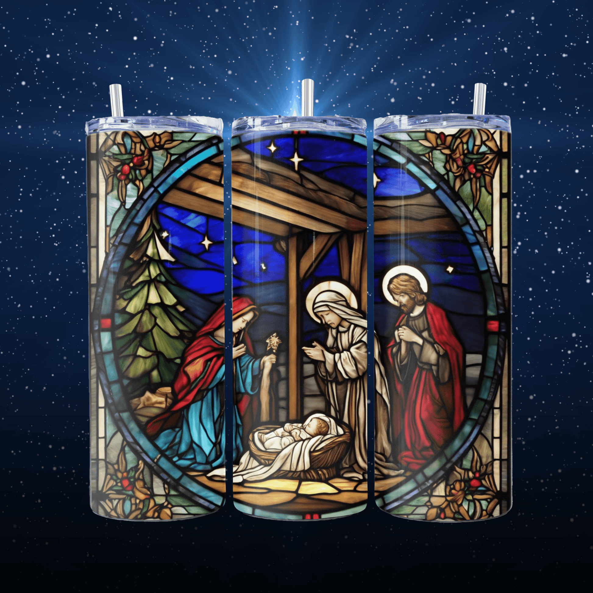 Mesmerizing Stained Glass Nativity! - a Skinny Tumbler - Kimmie's Creations L.L.C.