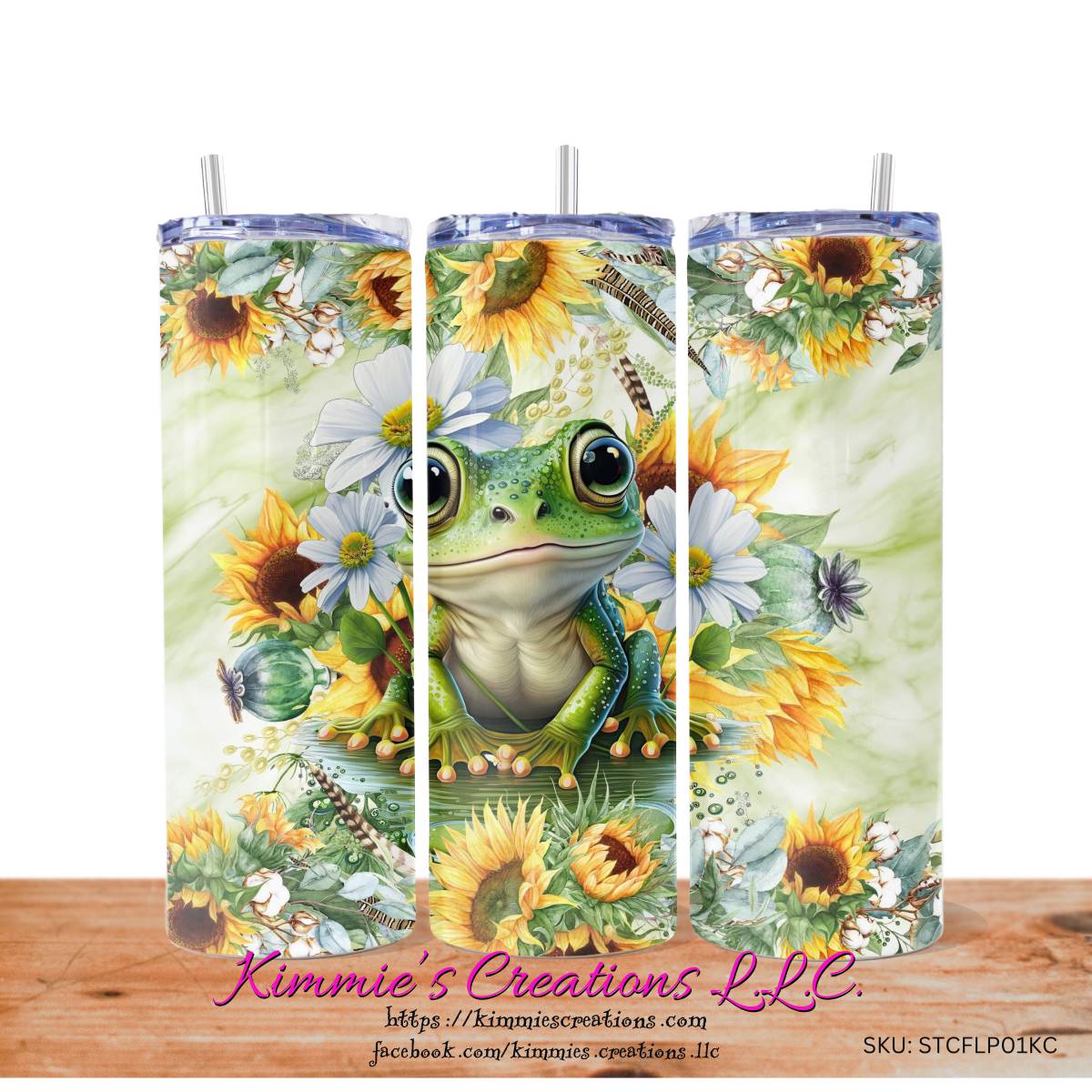 Adorable Frog on a Lily Pad - Skinny Tumbler - skinny tumbler