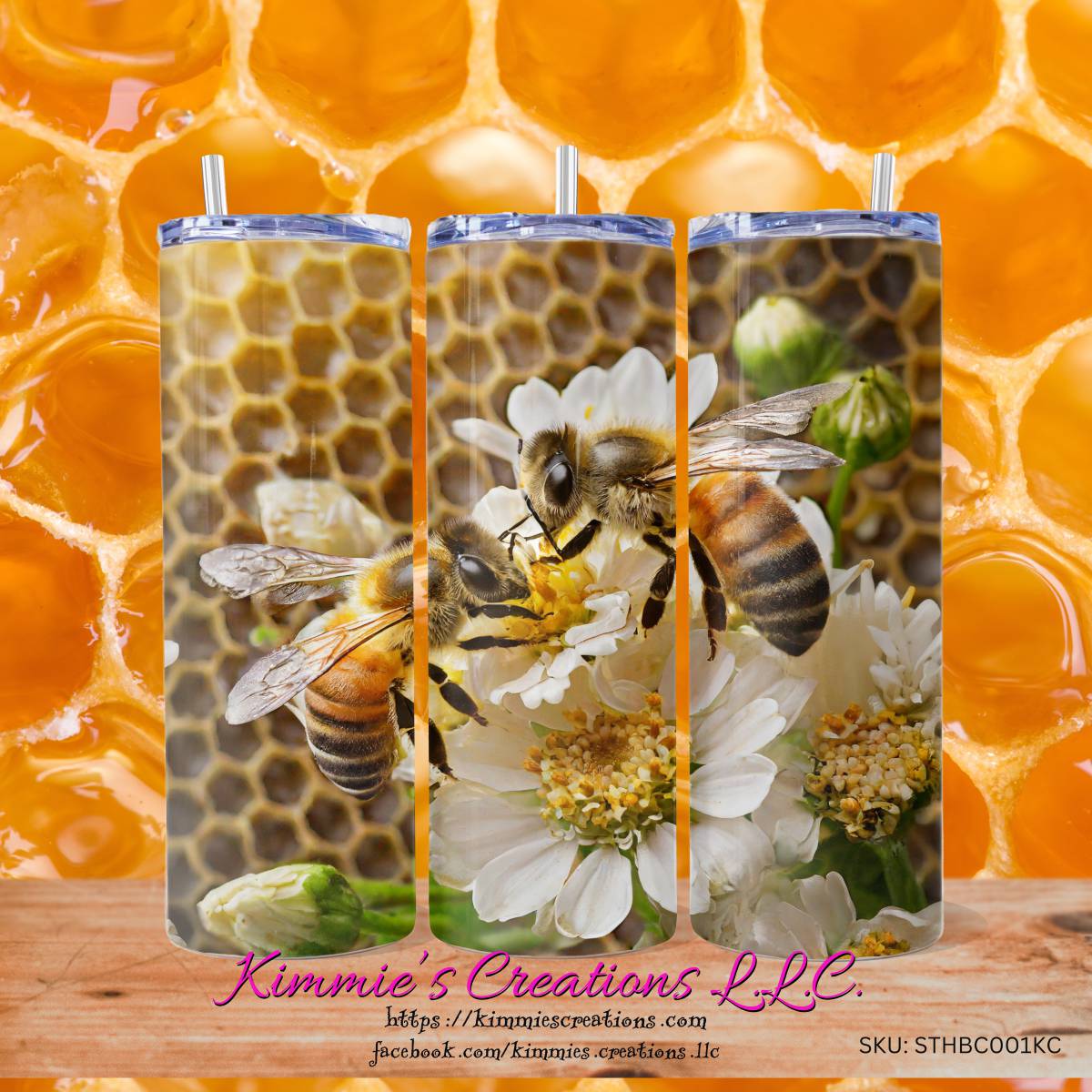 Eco-Friendly Honeycomb Tumbler: Sip Sustainably! - skinny tumbler