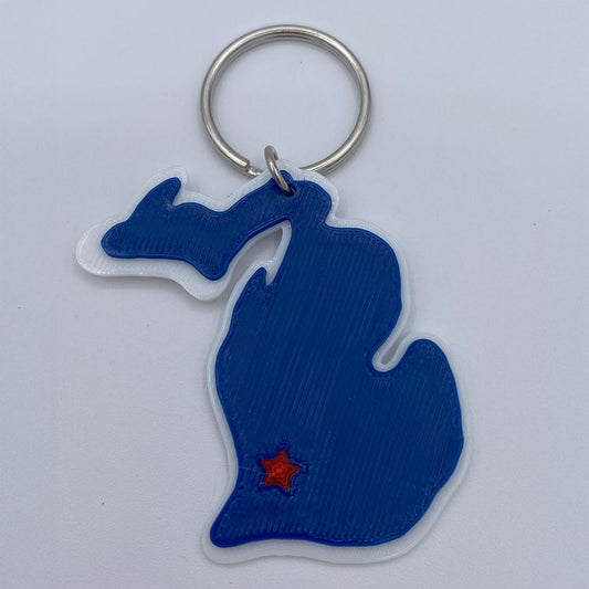 Southwest Michigan 3D print Keychain