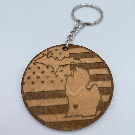 Southwest Michigan Laser Cut Keychain