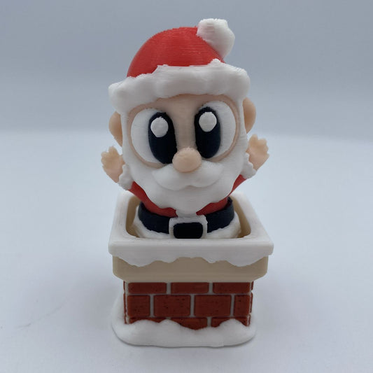 Santa in the Chimney clicker fidget 3D printed sensory toy