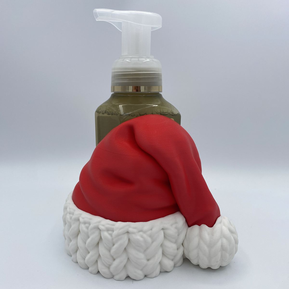Santa Hat Knitted BBW soap holder 3D printed Christmas decor