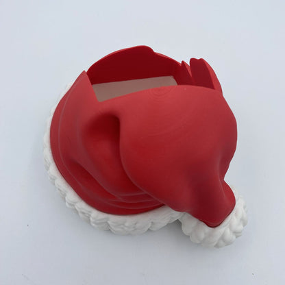 Santa Hat Knitted BBW soap holder 3D printed Christmas decor