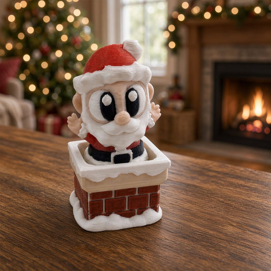 Santa in the Chimney Clicker Fidgets - 3D Printed Sensory Toy
