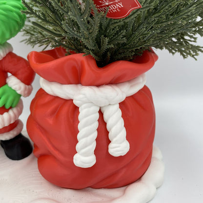 Grinch with Santa's bag BBW soap holder 3D printed Christmas decor
