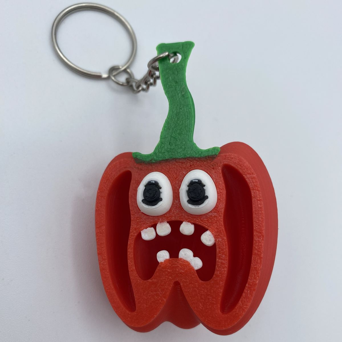 Screaming Bell Pepper Keychain or Zipper Pull