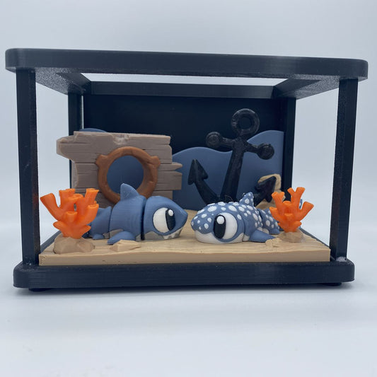 Deep Sea Tank and Shark Playset - 3D Printed Ocean Toy for Kids