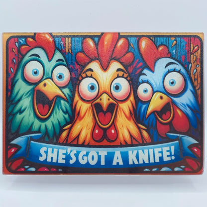 She's Got A Knife Cutting Board