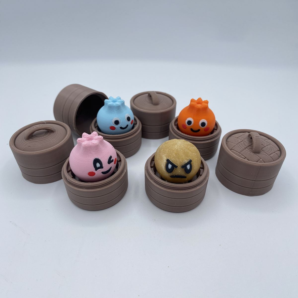 Pan Dumpling Clicker Fidgets - 3D Printed Sensory Toy (1, 3, or 7 Clickers)
