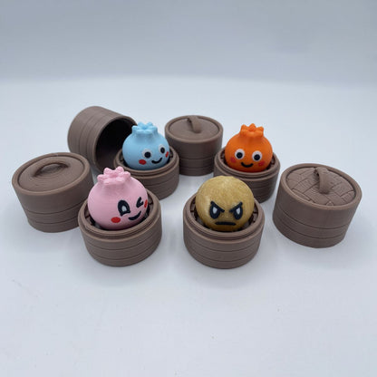 Pan Dumpling Clicker Fidgets - 3D Printed Sensory Toy (1, 3, or 7 Clickers)