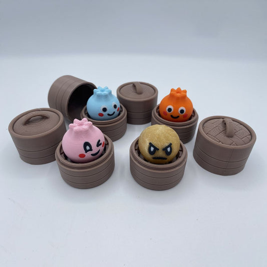 Pan Dumpling Clicker Fidgets - 3D Printed Sensory Toy (1, 3, or 7 Clickers)