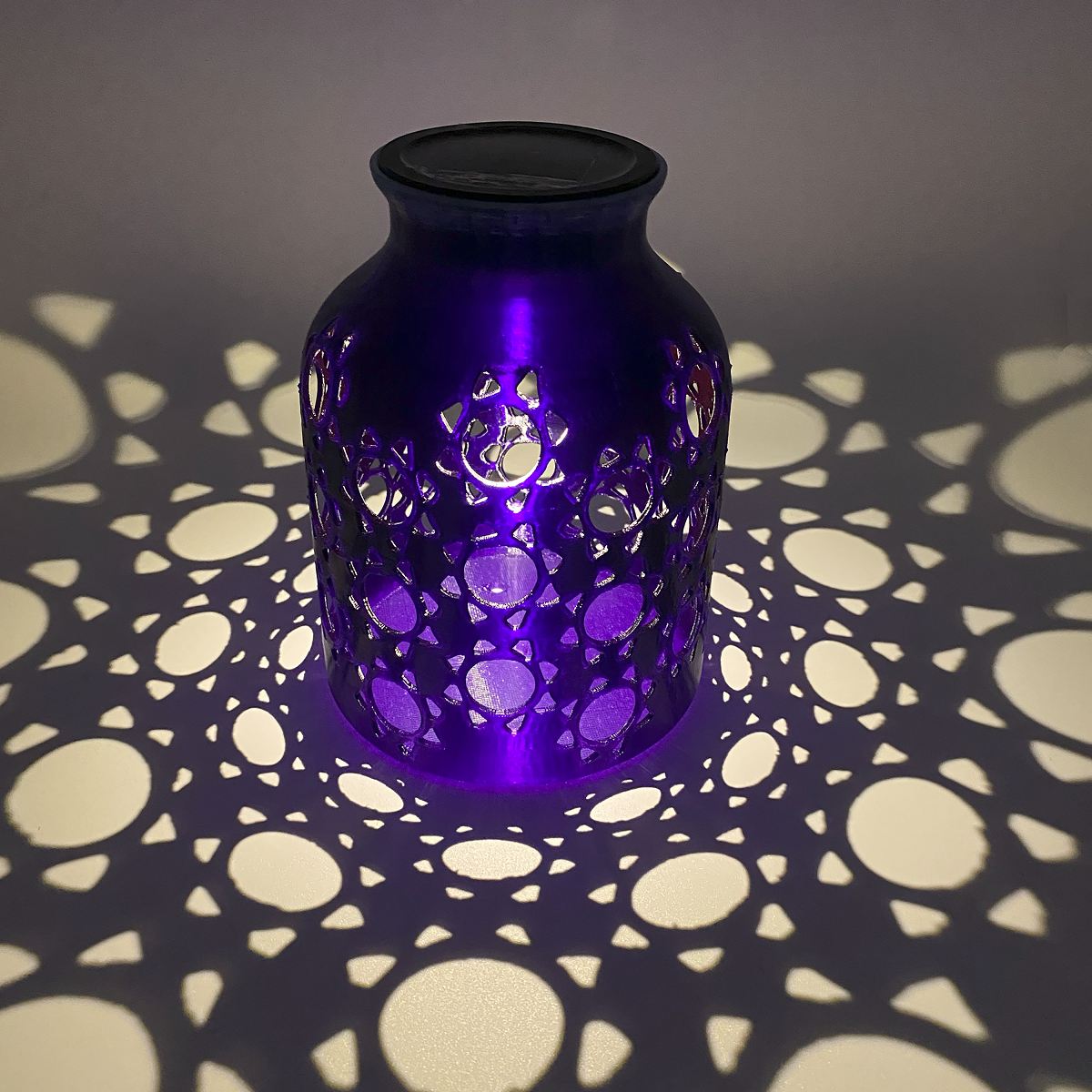 Solar powered LED Lamp with several designs