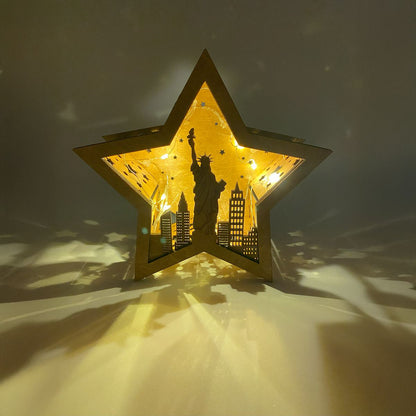 USA Themed Star shape led Lanterns