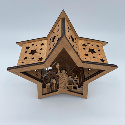 USA Themed Star shape led Lanterns
