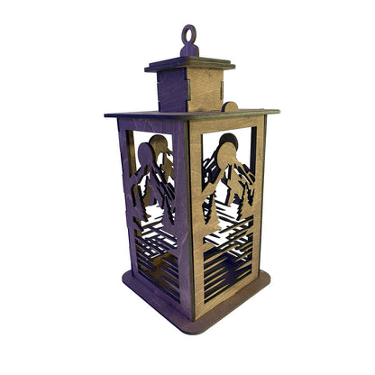 Sunset Mountain Lantern Cupola Design with a flameless candle and 6 design choices - 04 / Rosewood - decor