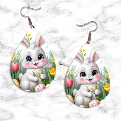 Easter Rabbit Teardrop Earring Collection - 03 - jewelry