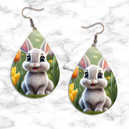 Easter Rabbit Teardrop Earring Collection - 04 - jewelry
