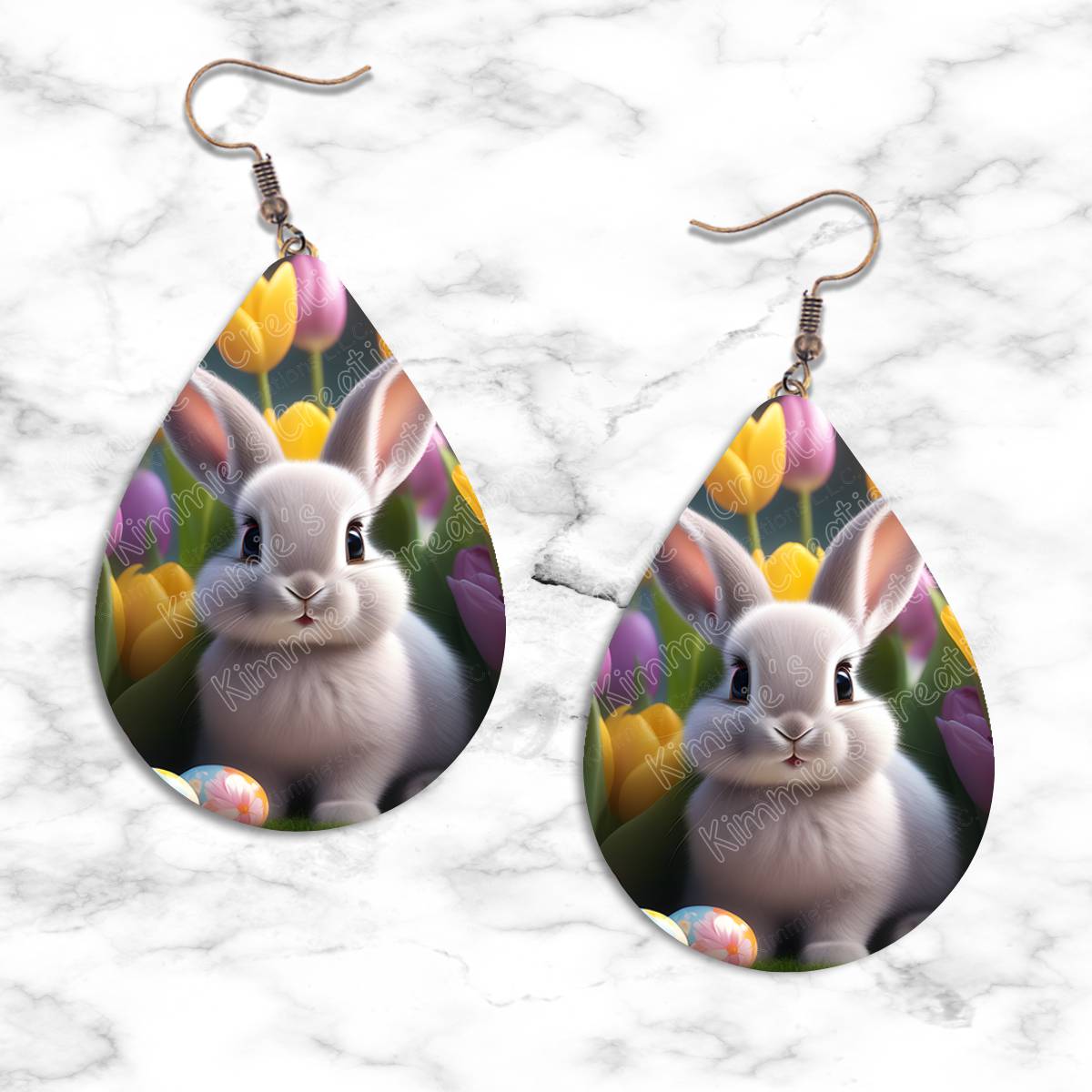 Easter Rabbit Teardrop Earring Collection - 05 - jewelry