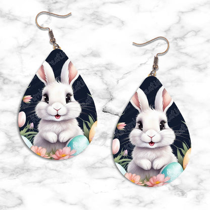 Easter Rabbit Teardrop Earring Collection - 07 - jewelry