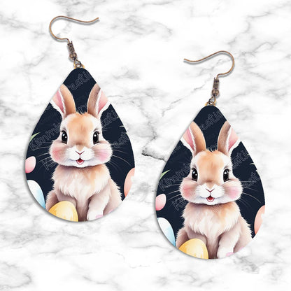Easter Rabbit Teardrop Earring Collection - 08 - jewelry