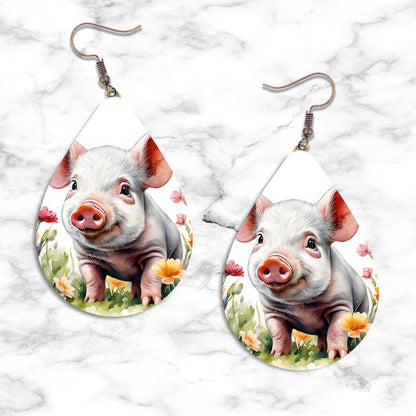 Piglet Teardrop Earrings - jewelry