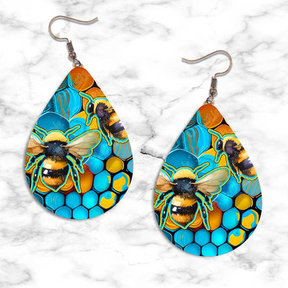 Honeybee Teardrop Earring Collection - 07 - jewelry