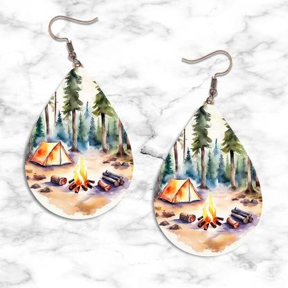 Camping Teardrop Earring Collection - 03 - jewelry