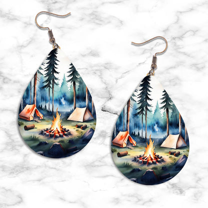 Camping Teardrop Earring Collection - 04 - jewelry