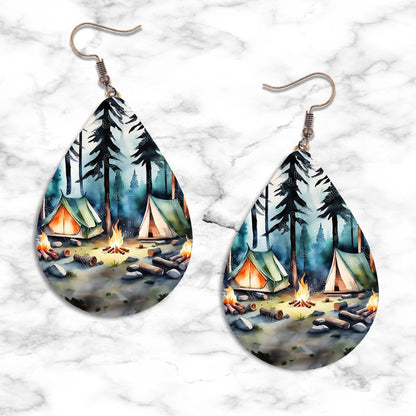Camping Teardrop Earring Collection - 05 - jewelry