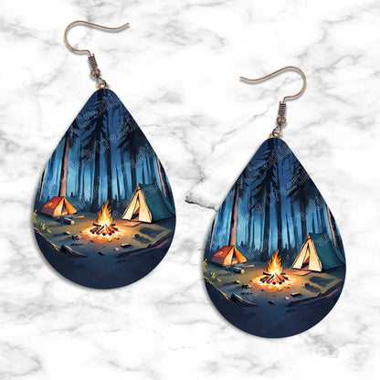Camping Teardrop Earring Collection - 06 - jewelry