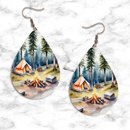 Camping Teardrop Earring Collection - 07 - jewelry