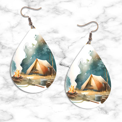 Camping Teardrop Earring Collection - 28 - jewelry