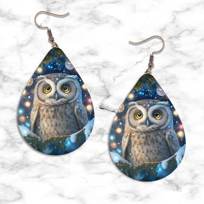 Owl Christmas Teardrop Earring Collection - 01 - jewelry