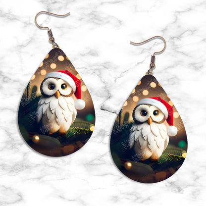 Owl Christmas Teardrop Earring Collection - 06 - jewelry