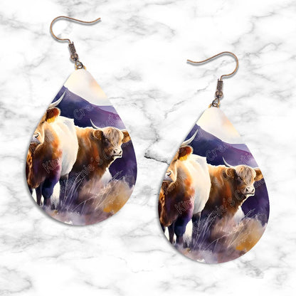 Cow Teardrop Earring Collection - 04 - jewelry