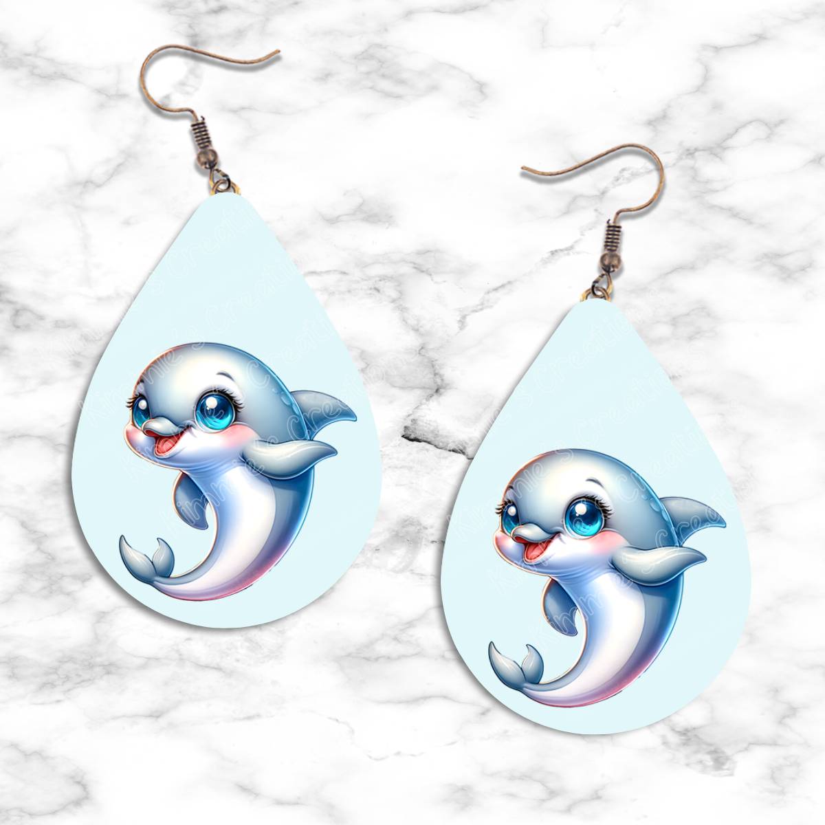 Dolphin Teardrop Earring Collection - 01 - jewelry