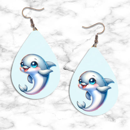 Dolphin Teardrop Earring Collection - 01 - jewelry