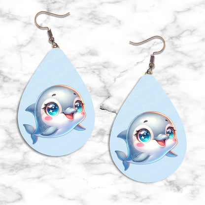 Dolphin Teardrop Earring Collection - 05 - jewelry