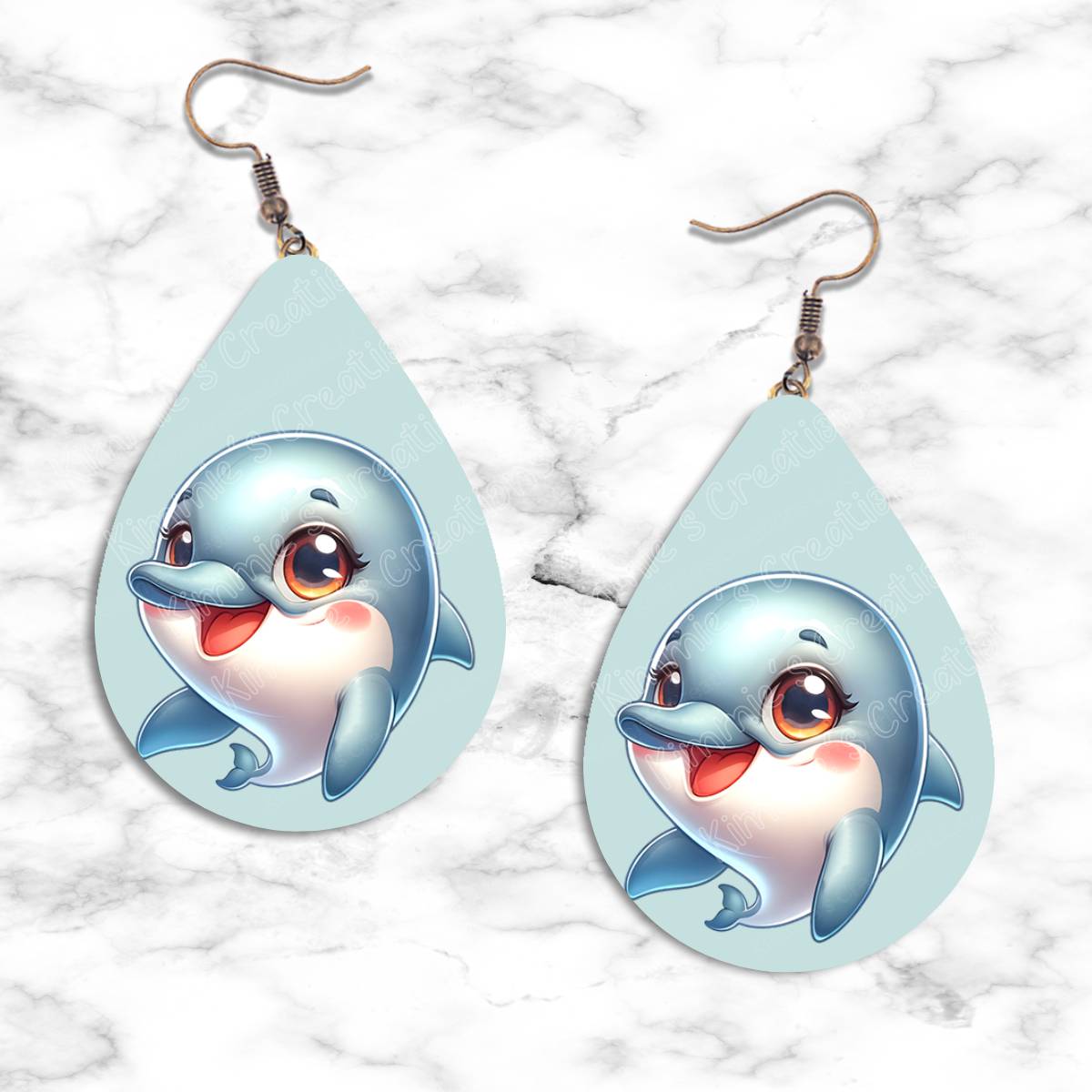 Dolphin Teardrop Earring Collection - 06 - jewelry