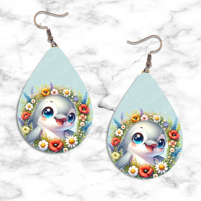 Dolphin Teardrop Earring Collection - 07 - jewelry