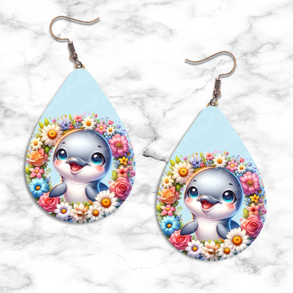 Dolphin Teardrop Earring Collection - 10 - jewelry