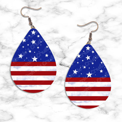 Patriotic Teardrop Earring Collection - 01 - jewelry