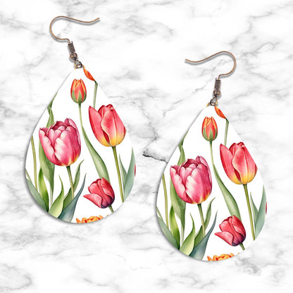 Spring Flowers Teardrop Earring Collection - 11 - jewelry