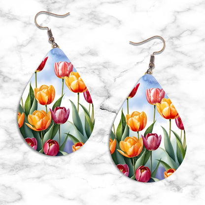 Spring Flowers Teardrop Earring Collection - 12 - jewelry