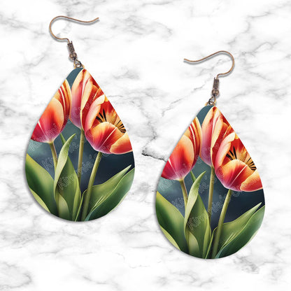 Spring Flowers Teardrop Earring Collection - 14 - jewelry