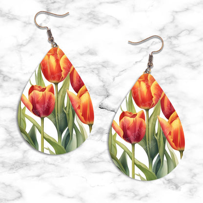 Spring Flowers Teardrop Earring Collection - 15 - jewelry